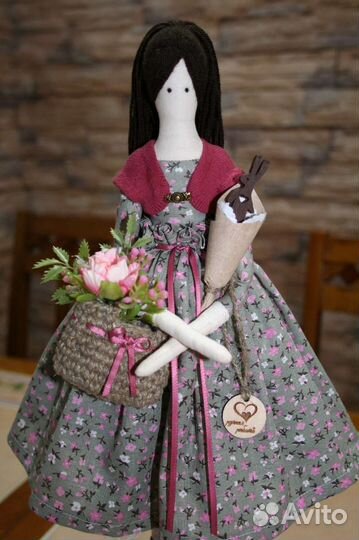 Интерьерная кукла тильда, подарок ручной работы