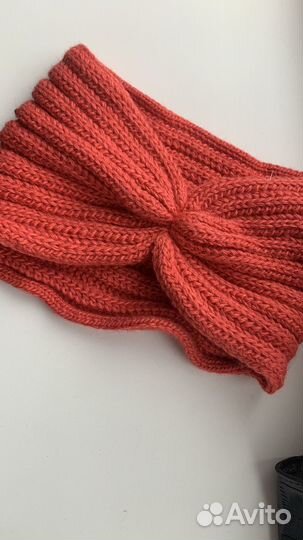 Повязка на голову женская вязаная новая