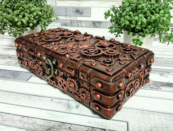 Шкатулка-купюрница стимпанк