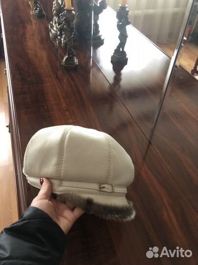 Шапка зимняя натуральная кожа