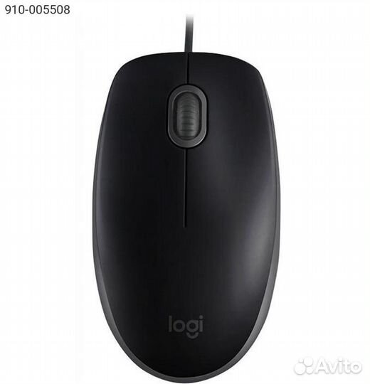 Мышь Logitech B110 Silent Проводная Чёрный, 910-00