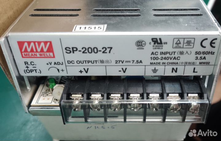 Блок питания mean well 27В 7.5А