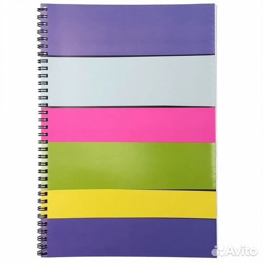Тетради общие Цветные Полосы, A4, 4 штуки, 60 л