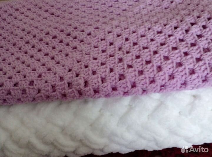 Плед детский вязаный ручная работа