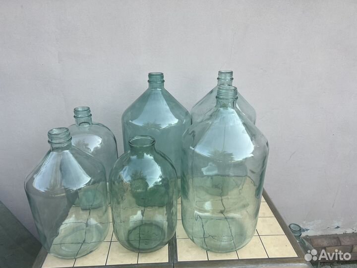 Бутыли стеклянные 10,20л