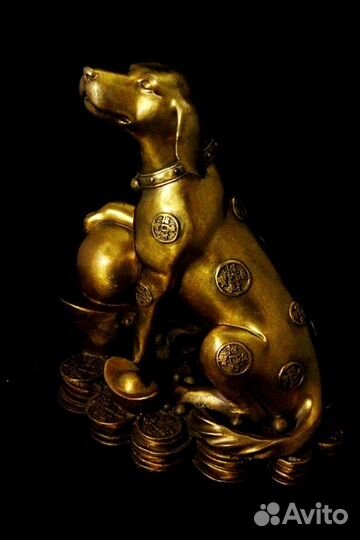 Собака - Китайская статуэтка из Бронзы RU*280