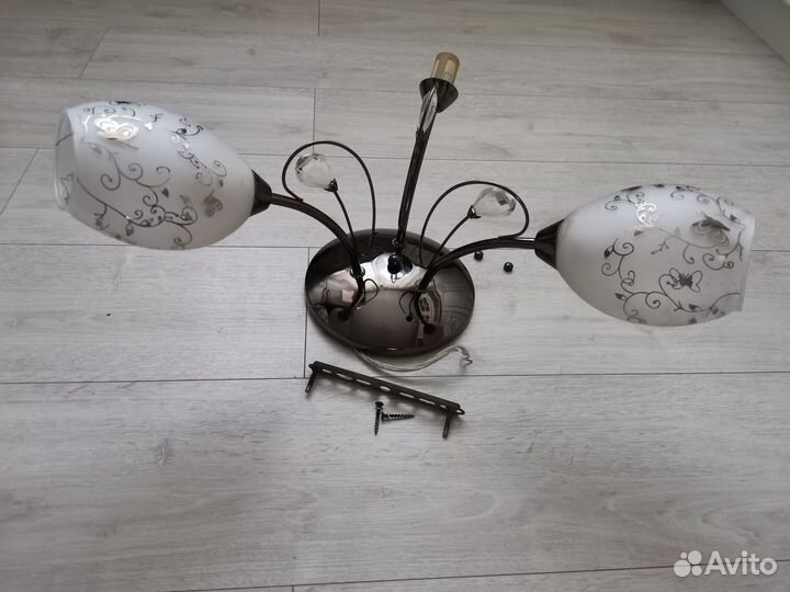 Люстра без плафонов, 3 лампы e14