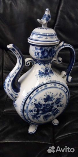 Кувшин гжель авторская работа Кумган