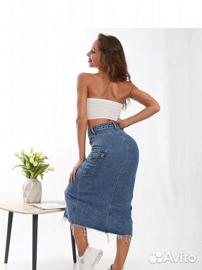 Юбка джинсовая