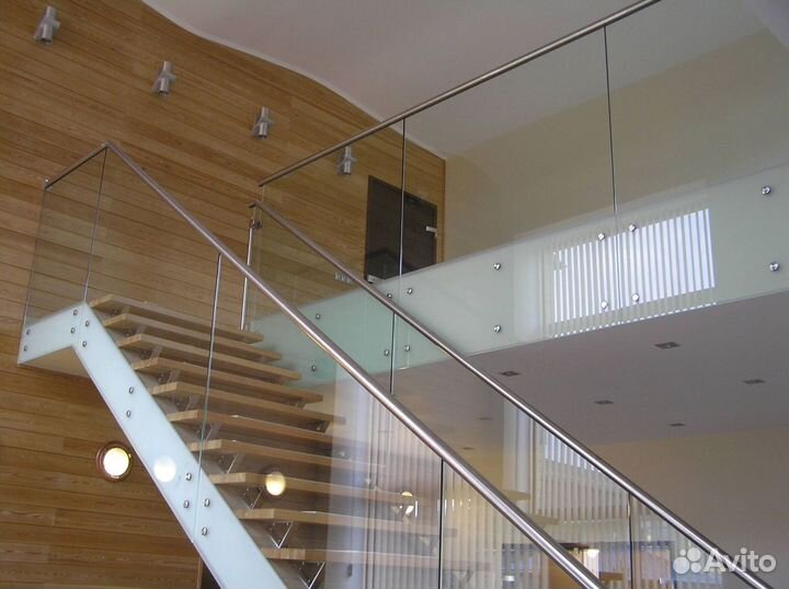 Стеклянные ограждения для лестницы