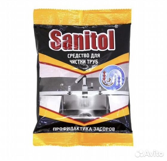 Средство для чистки труб, Sanitol, 90 г