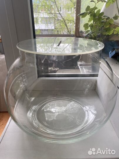 Аквариум круглый с крышкой