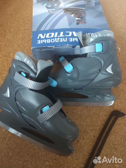 Коньки раздвижные ледовые Action р-р 37-40