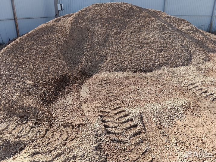 Вторичный щебень, гравий речной, пгс, бут