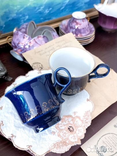 Чайные Пары Разные Фарфор (Винтаж)