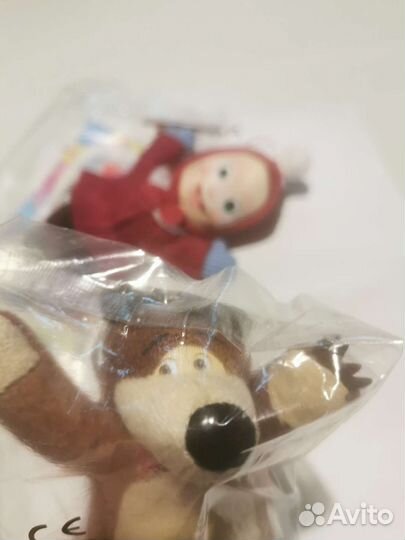 Мягкие Маша и медведь из коллекции киндер макси