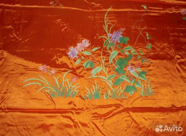 Покрывало с вышивкой пр-во Вьетнам новое, винтаж