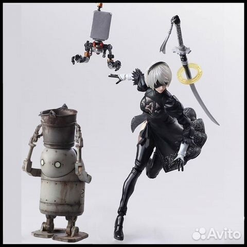 Nier Automata 2B + бот, оригинал, аниме фигурка купить в Москве | Хобби ...
