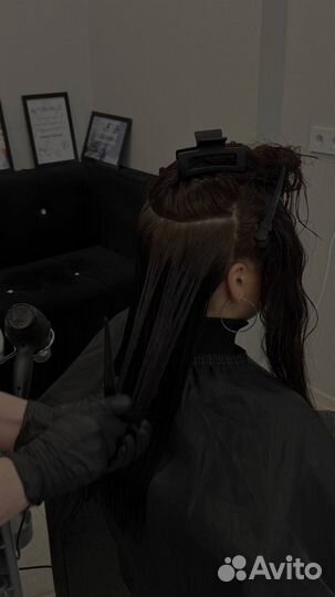 Модель на кератин/ ботокс волос