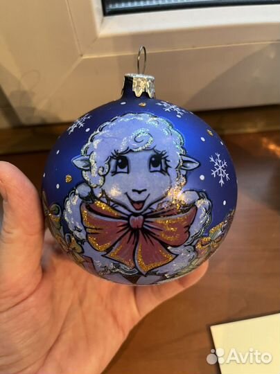 Елочное украшение стекло