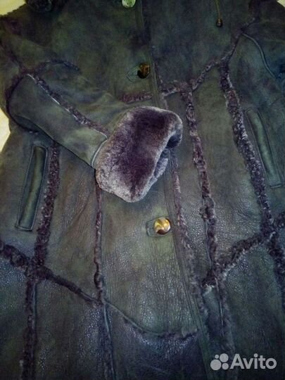 Дубленка для девочки с капюшоном