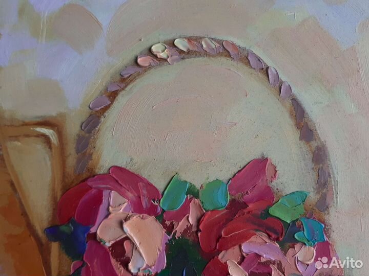 Бронь Картина Прованс лаванда пионы маслом