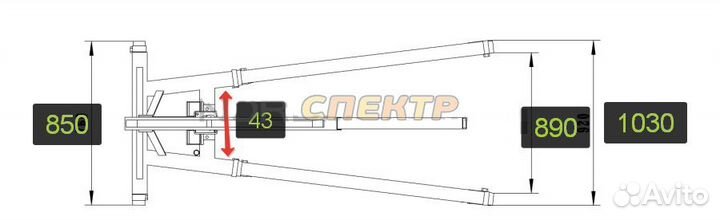 Кран гидравлический 2т Nordberg N3720 (25-2382мм)
