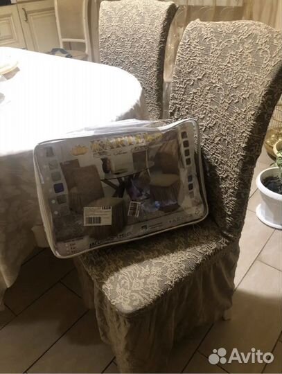 Чехлы на стулья жаккард 6 шт