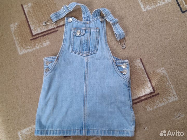 Джинсовый сарафан для девочки 98 104