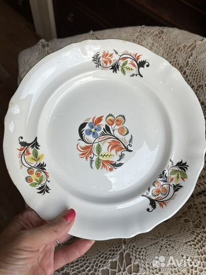 Тарелка ранние Советы фаянс