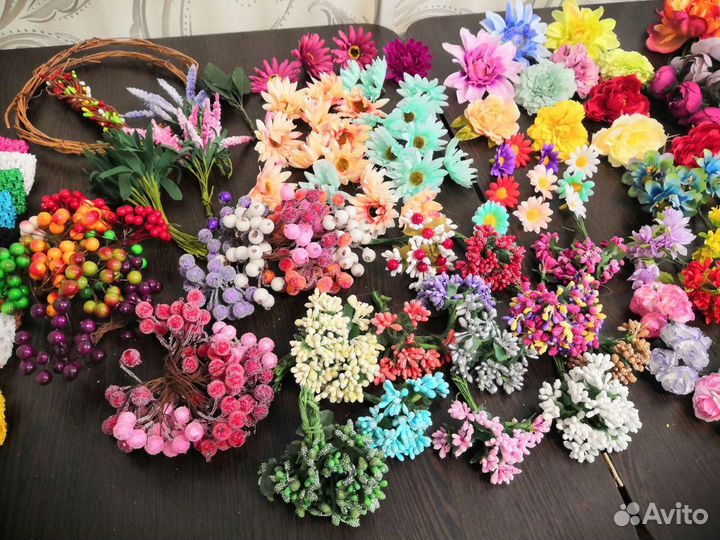 Искусственные цветы для рукоделия