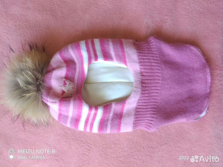 Шапка шлем для девочки