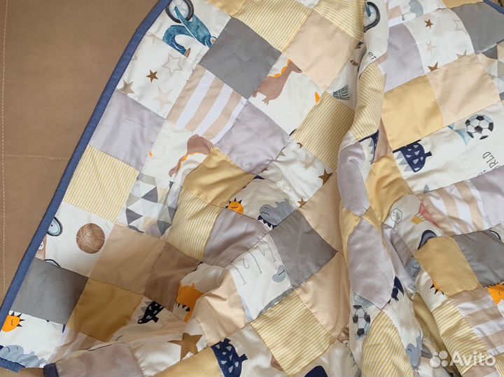 Детское одеяло лоскутное 90х90