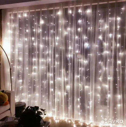 Гирлянда штора/ водопад / занавес