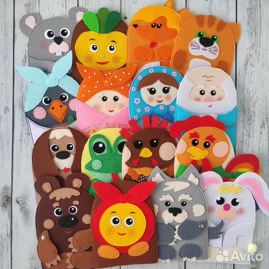 Игрушки-ладошки из фетра. Кукольный театр