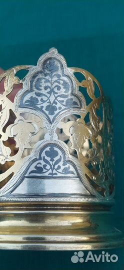 Серебряный Подстаканник 875 проба, оригинал / СССР