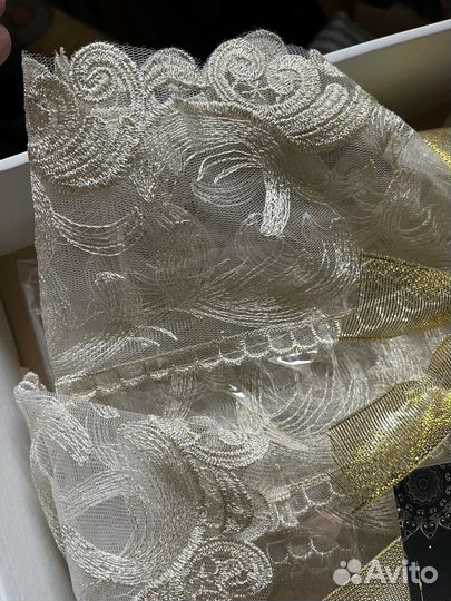 Силиконовая скатерть с кружевом 180/140