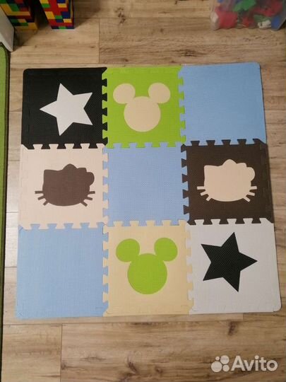 Мягкий коврик-пазл новый