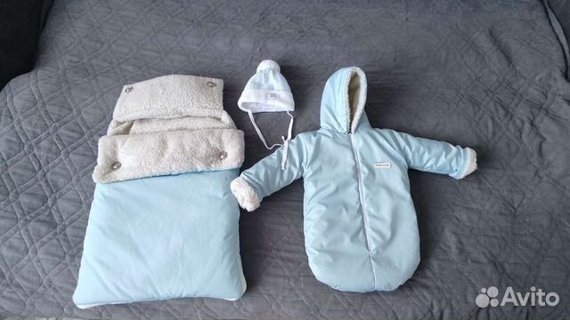 Конверт на выписку для мальчика зимний