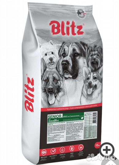 Blitz сухой корм для собак старше 7 лет