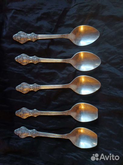 Ложки чайные, для мороженного. Роза. Мельхиор