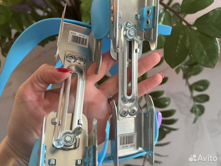 Коньки детские раздвижные двухполозные 24-31