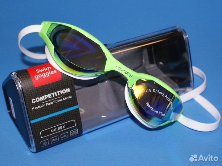 Очки для плавания conquest :BL1027M (Зеленый)