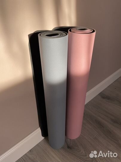 Коврик дня йоги и фитнеса каучук тпэ 183 х61