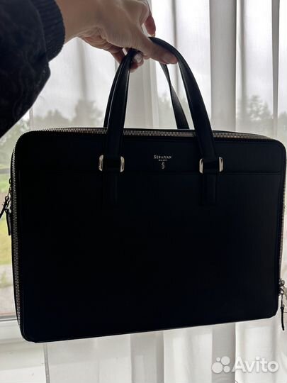 Мужская кожаная сумка портфель