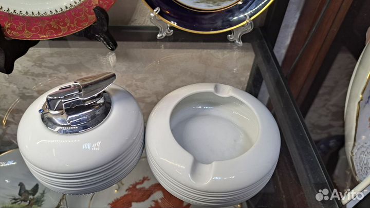 Набор Пепельница и зажигалка Фарфор Розенталь