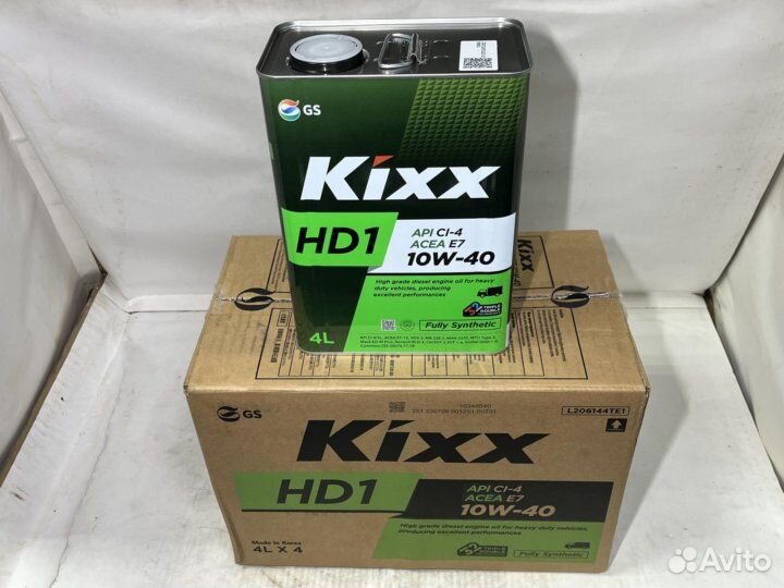 Kixx HD1 10W40 CI-4 SL E7 4л (4шт)