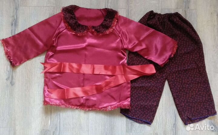 Новогодний костюм петрушка/клоун, снеговик/шарик