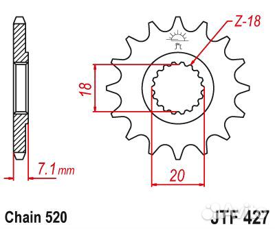 Звезда ведущая JTF427 12