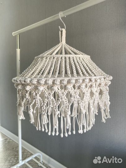Абажур люстра плетеный макраме